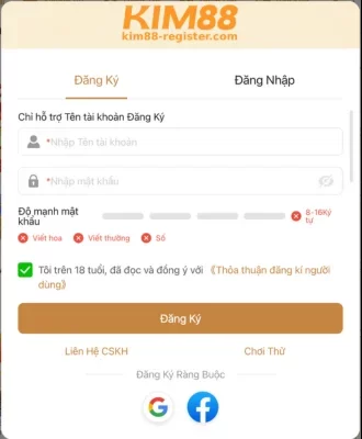 ĐĂNG KÝ KIM88